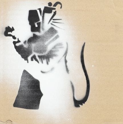 Banksy (after) "Rat Laboratory" - Dismaland
Stenci