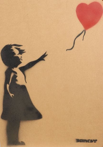 Banksy (d'après) "La petite fille au ballon" - Dis