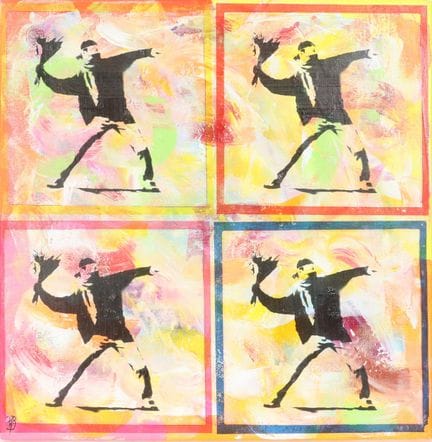 PyB (né en 1967)
Acrylique et encre - Jet de fleur