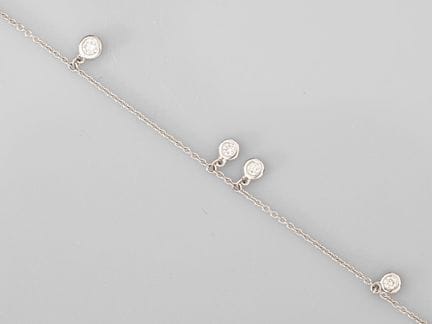 750°/°° (18K) white gold bracelet with a chain lin