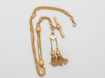Beautiful 750°/°° (18K) yellow gold watch chain, f