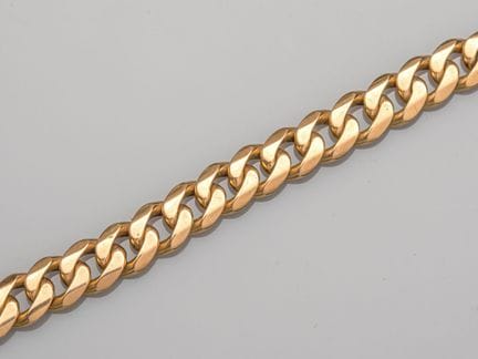 750°/°° (18K) yellow gold bracelet with a flat, so
