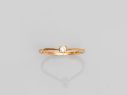 Einzelring aus 750°/°° (18 K) Gelbgold, besetzt mi