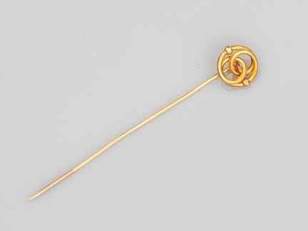 Krawattennadel aus 750°/°° (18 K) Gelbgold mit gew