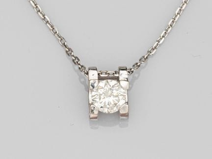 Kette aus Weissgold 750°/°°(18K) mit feiner Forzat