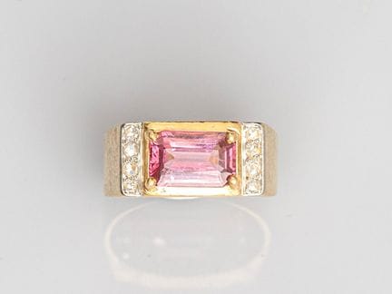 Zweifarbiger Siegelring aus 750°/°° (18 K) Gold, b