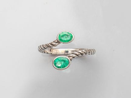"You and Me" open ring in 750°/°° (18K) white gold