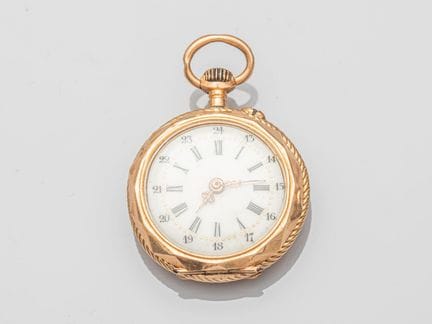 Small pocket watch with a 750°/°° (18K) yellow gol