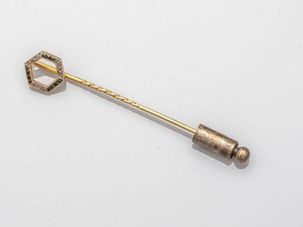 Art-Déco-Krawattennadel aus zweifarbigem 750°/°° (