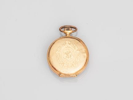 Small pocket watch with a 750°/°° (18K) gold case 