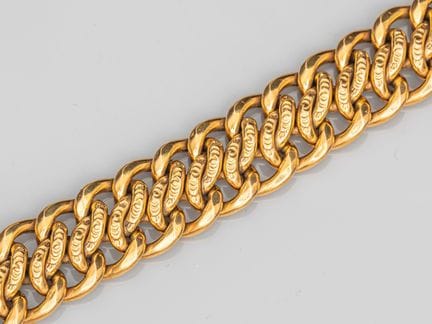 Flexible 750°/°° (18K) yellow gold bracelet with a