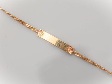 750°/°° (18K) yellow gold children's ID bracelet w