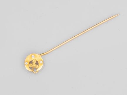 Krawattennadel aus dreifarbigem Gold 750°/°° (18 K
