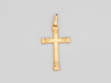 A lovely Art Deco cross in 750°/°° (18K) yellow go
