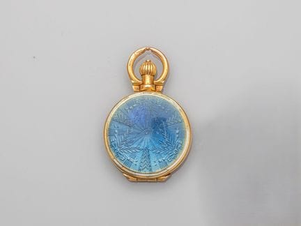 Rundes Medaillon aus 750°/°° (18 K) Gelbgold, auf 