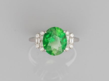 Ring aus 750°/°° (18 K) Weißgold, besetzt mit eine