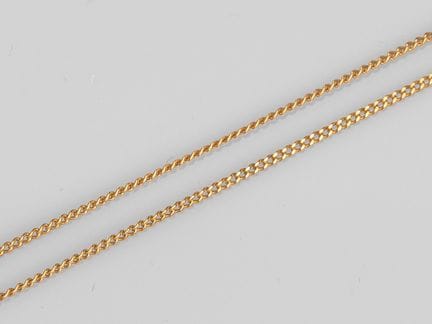 Delicate 750°/°° (18K) yellow gold chain, curb lin