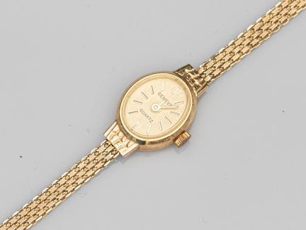 Montre bracelet de dame en or jaune 585°/°°(14K), 