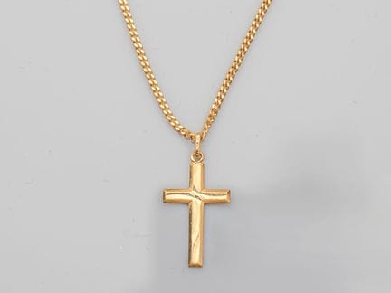 750°/°° (18K) yellow gold chain, curb link style, 