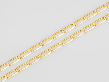750°/°° (18K) yellow gold necklace, horse-head lin
