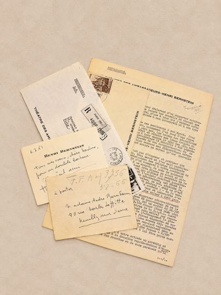 BERNSTEIN Henry : 1 longue lettre tapuscrite signé