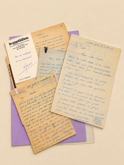 PIAF Edith : 3 lettres manuscrites signées et adre