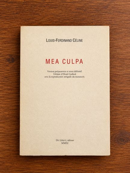 CELINE Louis-Ferdinand : Mea Culpa. Version prépar