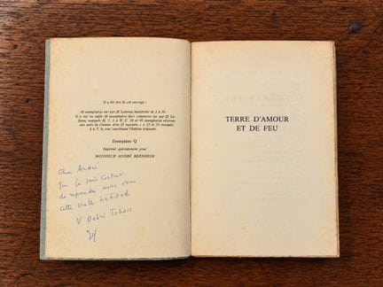KESSEL Joseph : Terre d'amour et de feu. Plon Pari