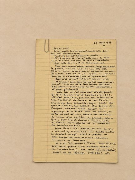 (KESSEL Joseph) Émouvant texte manuscrit d'André B