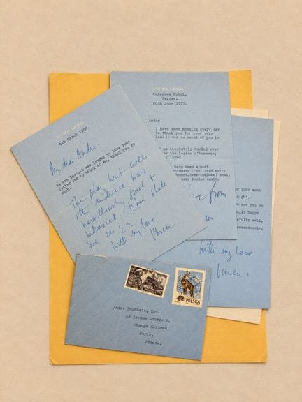 LEIGH Vivien : Ensemble de 5 lettres autographes s