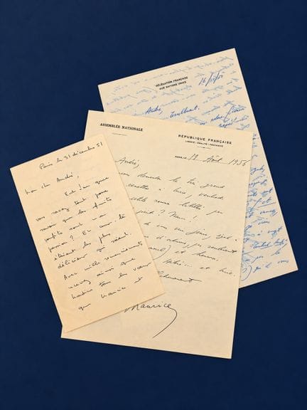 SCHUMANN Maurice : Ensemble de 7 lettres manuscrit