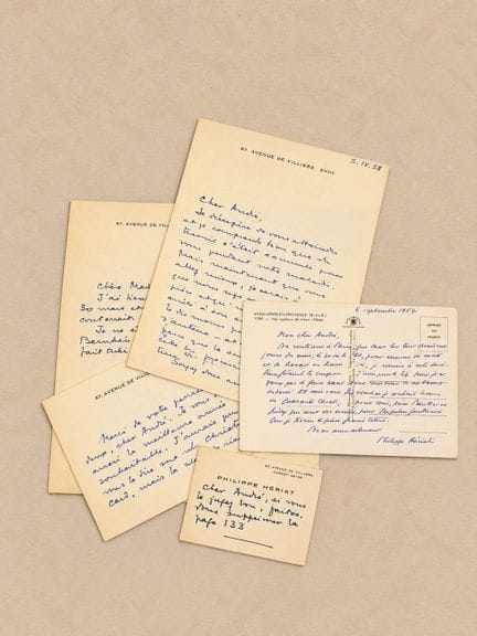 HERIAT Philippe : Ensemble de 7 lettres manuscrite