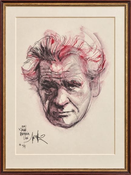 Retrato de KESSEL, obra de Raymond MORETTI. Grabad