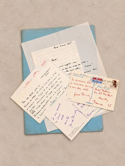 BRIALY Jean-Claude : 5 cartes et 2 lettres autogra