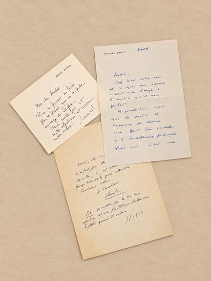JOURNALISTES : Ensemble de 4 lettres de journalist