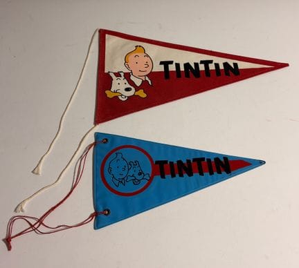 Tim und Struppi – Set mit 2 Wimpeln: Köpfe von Tim