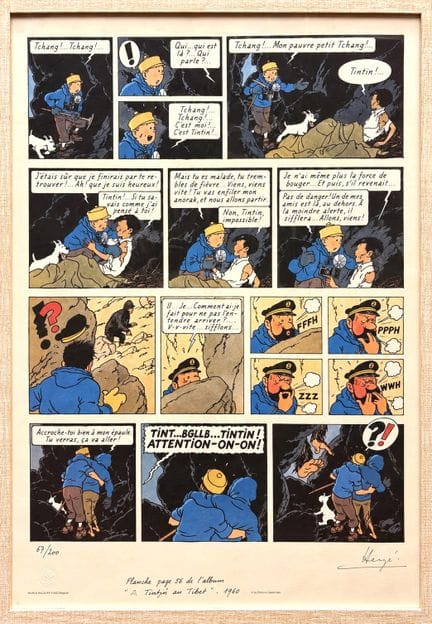 Hergé – Siebdruck für den WWF: Wunderschöner großf