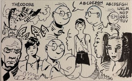 Le Gall - Dibujos preparatorios: bocetos de person