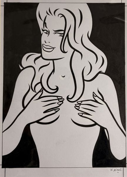 Walter Minus - Original Drawing: A stunning drawin