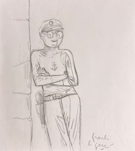 Le Gall - Boceto original: Dibujo preparatorio par