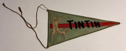 Tim und Struppi – Wimpel: Tim im Profil und Strupp