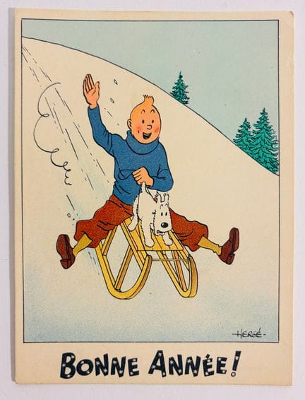 Tim und Struppi-Karte „Schnee“: Tim und Struppi fa