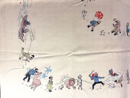 Tintin - Beige Tablecloth: Large tablecloth from t