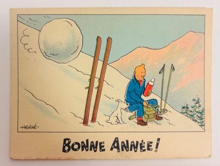 Tim und Struppi-Schneekarte: Tim und Struppi werde