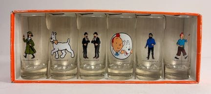 Tim und Struppi – 6er-Glas-Set: Komplette Serie, h