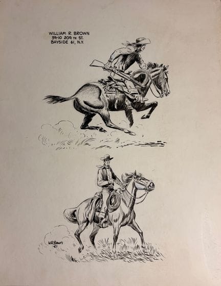Bob Brown - Conjunto de 3 dibujos originales: Dibu