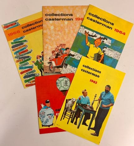 Casterman-Kataloge von 1962, 63, 64, 65 und 1966: 