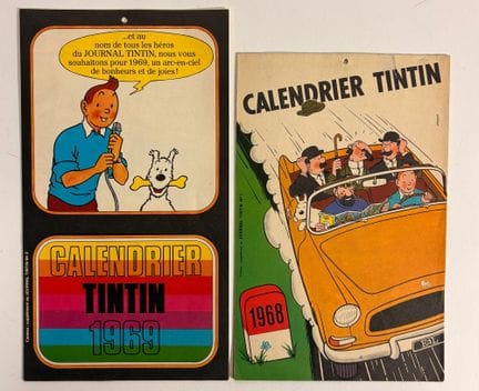 Tim und Struppi – Set aus 2 Zeitungskalendern: Die