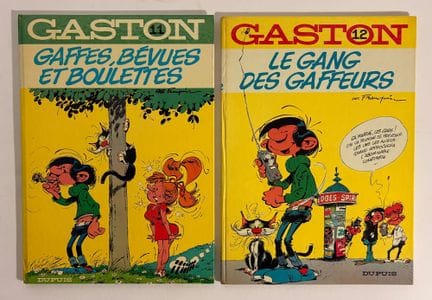 Gaston 11 and 12: First editions. Minor retouching