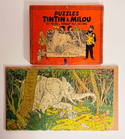 Tim und Struppi – Dubreucq-Puzzle „Im Kongo“: Selt